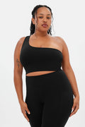 Soutien-gorge noir asymétrique à une épaule