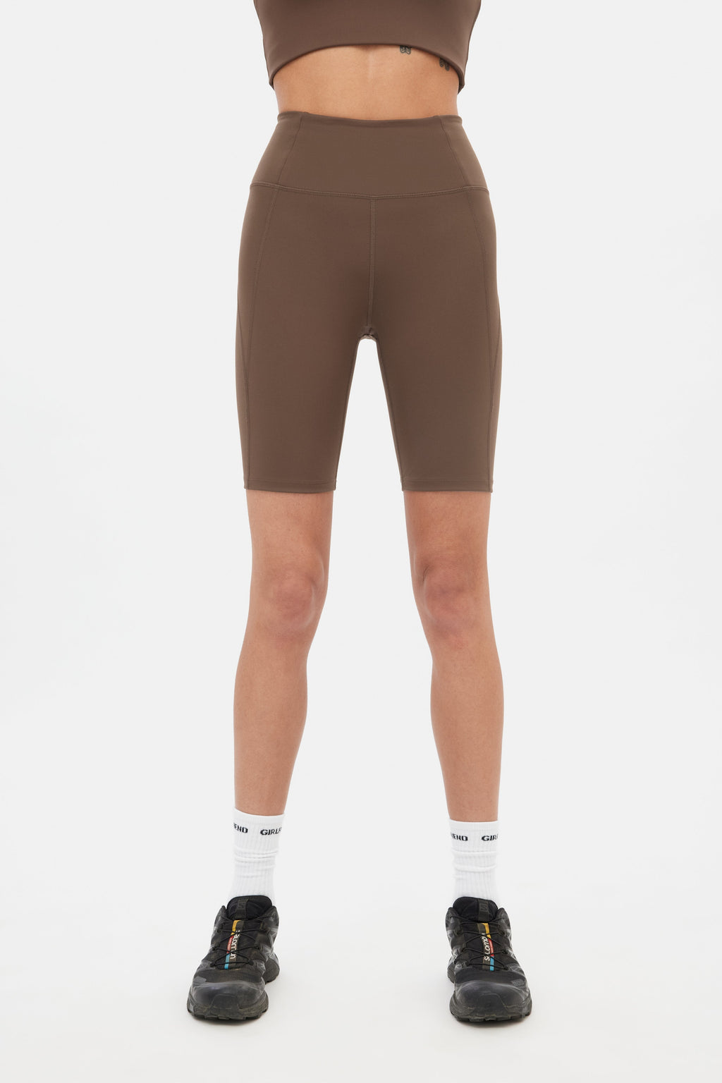 Short cycliste taille haute