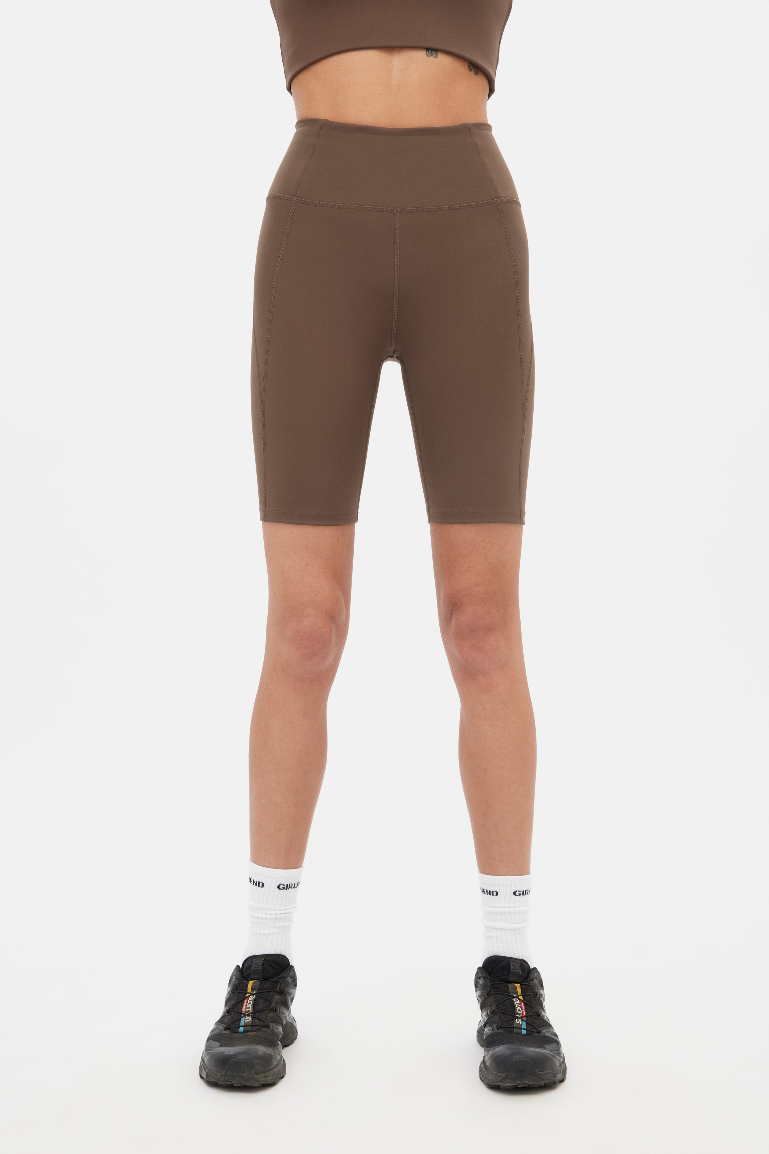 Short cycliste taille haute