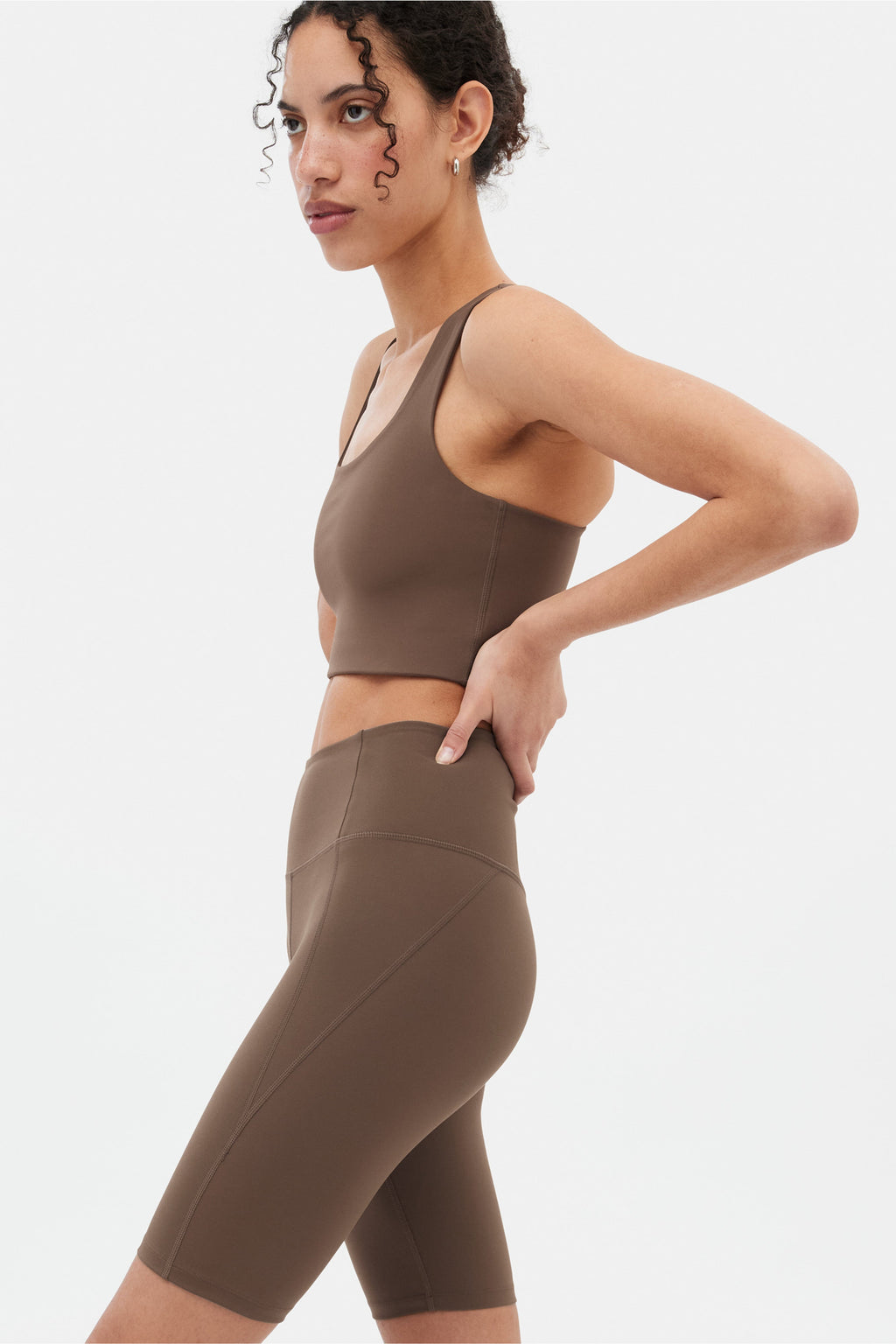 Short cycliste taille haute