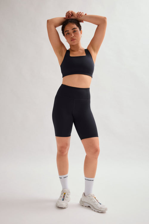 Short de cyclisme noir taille haute