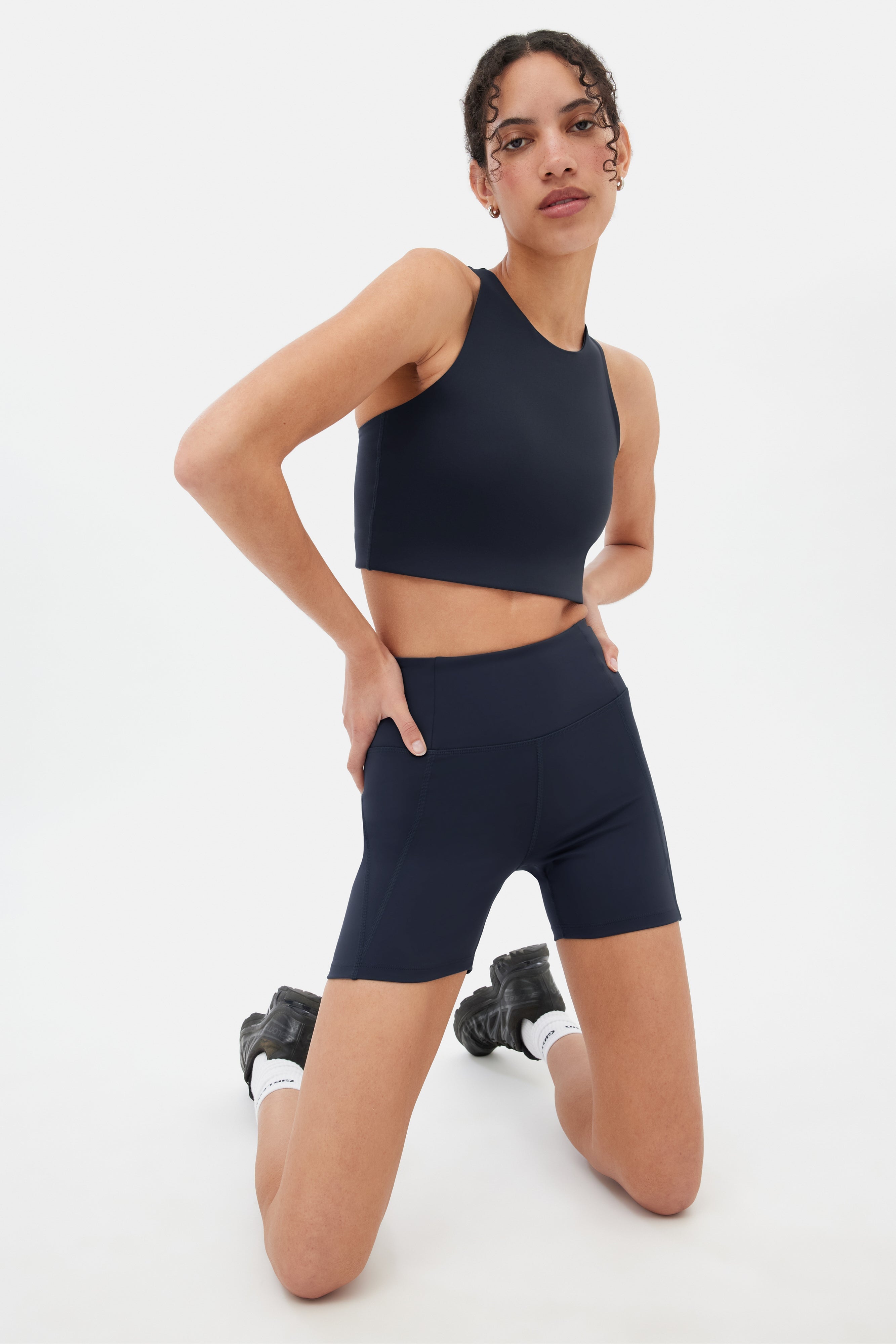 Short de course taille haute