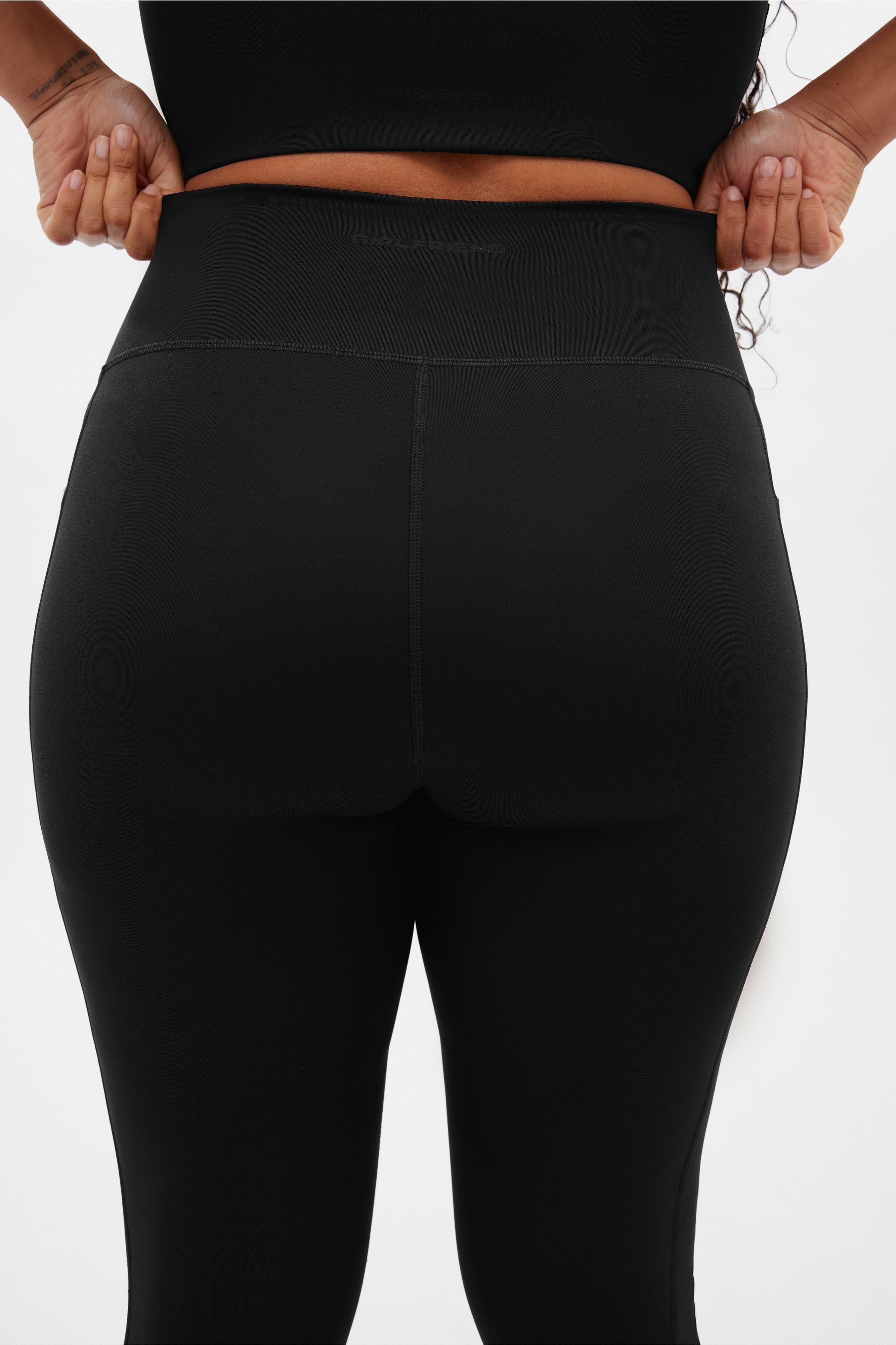 Legging de compression noir à poche