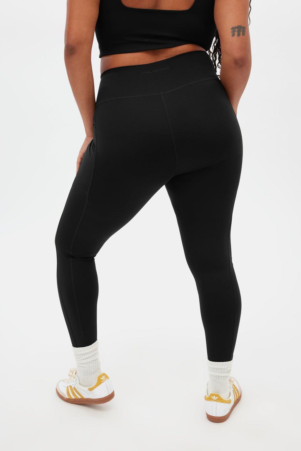 Legging de compression noir à poche