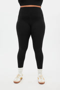 Legging de compression noir à poche