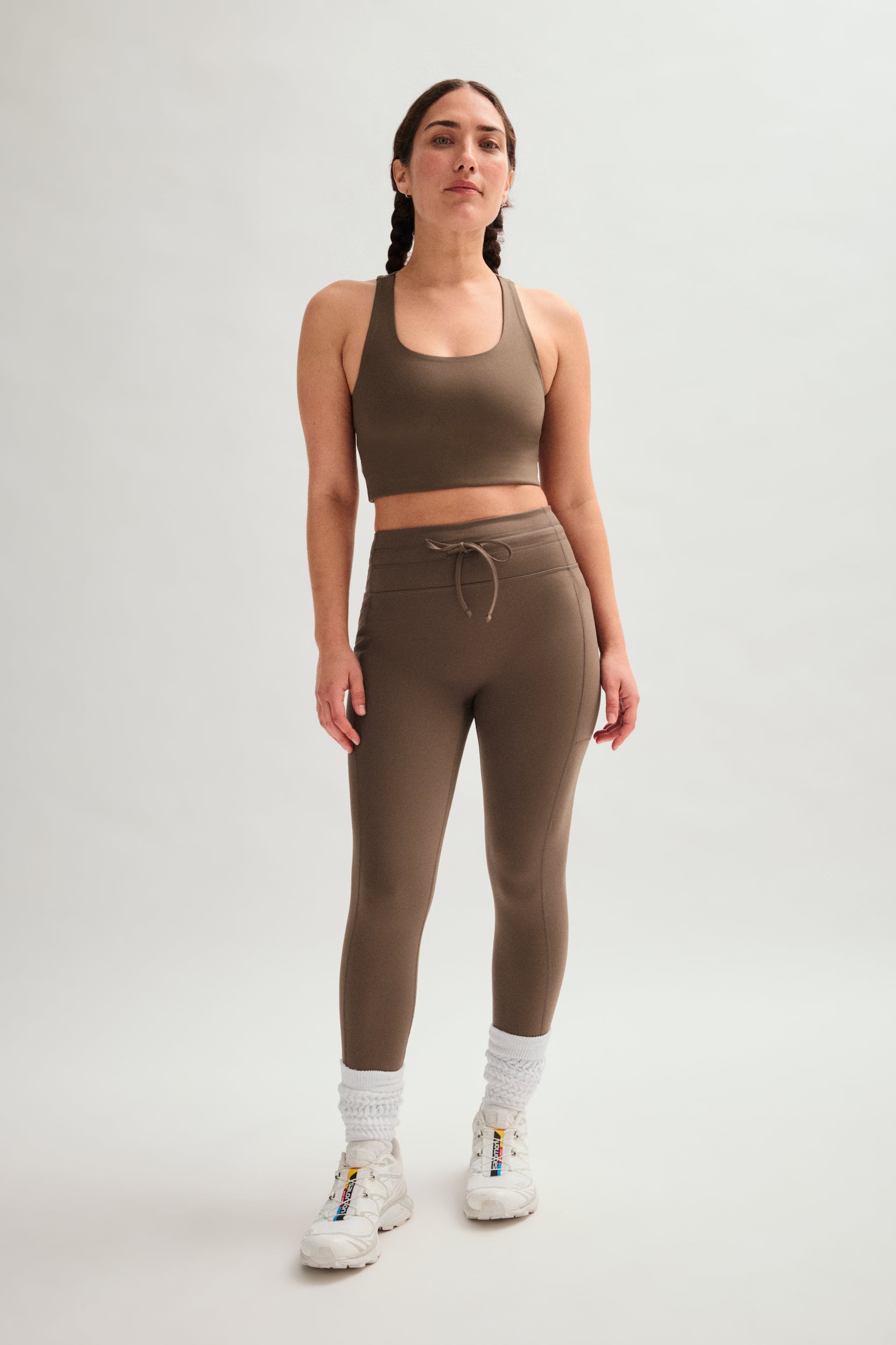 Legging de compression à poches et cordon de serrage