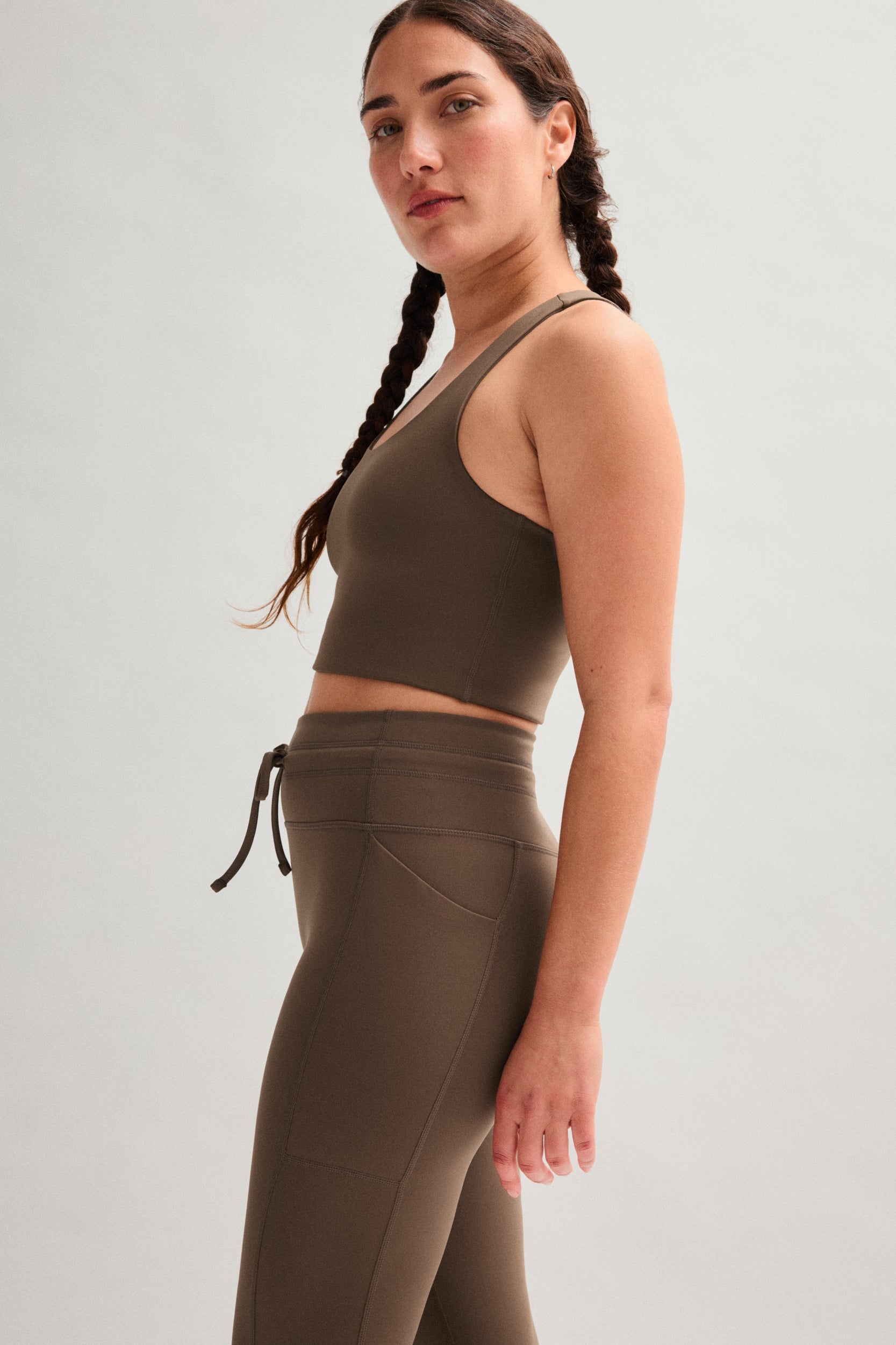 Legging de compression à poches et cordon de serrage