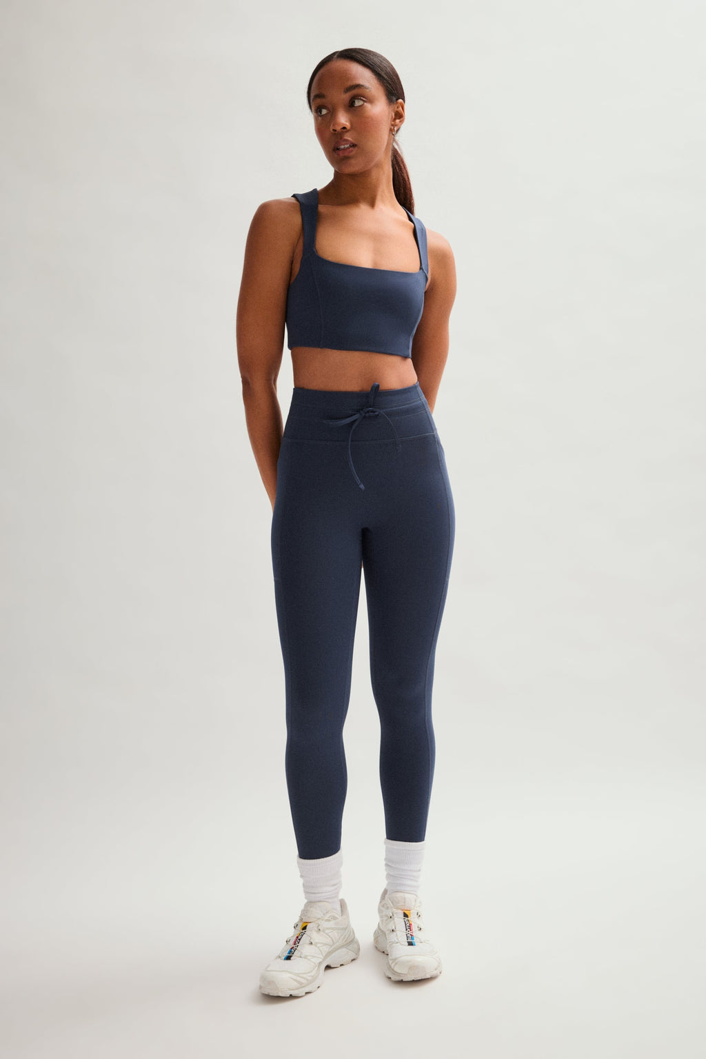 Legging Compressif à Cordon de Serrage et Poche